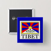 Tibet Vierkante Button 5,1 Cm (Voorkant /achterkant)