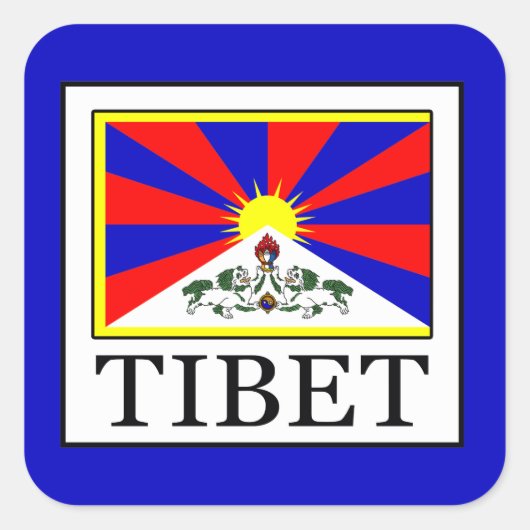 Tibet Vierkante Sticker (Voorkant)