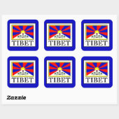 Tibet Vierkante Sticker (Vel)
