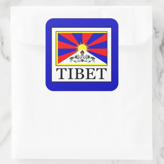 Tibet Vierkante Sticker (Tas)