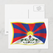 Tibet Vlag Ansichtkaart Briefkaart (Voorkant / Achterkant)