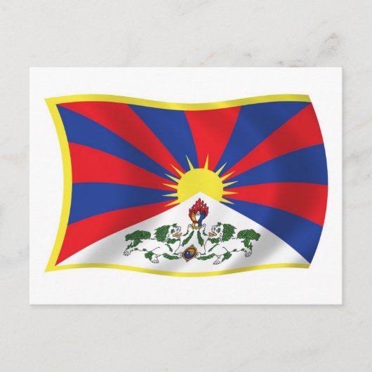 Tibet Vlag Ansichtkaart Briefkaart (Voorkant)