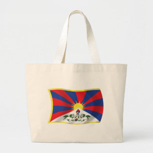 Tibet Vlag Boodschappentas Grote Tote Bag