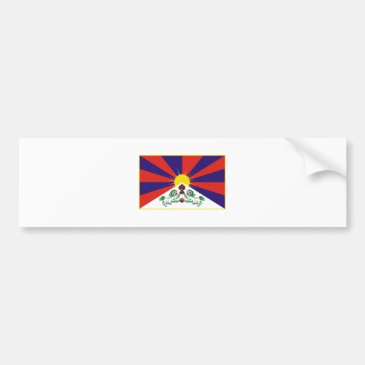 Tibet-vlag Bumpersticker (Voorkant)