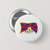 Tibet Vlag Knop Ronde Button 5,7 Cm (Voorkant /achterkant)