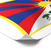 Tibet Vlag Poster Print (Hoek)