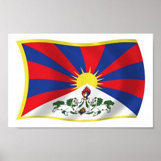 Tibet Vlag Poster Print (Voorkant)