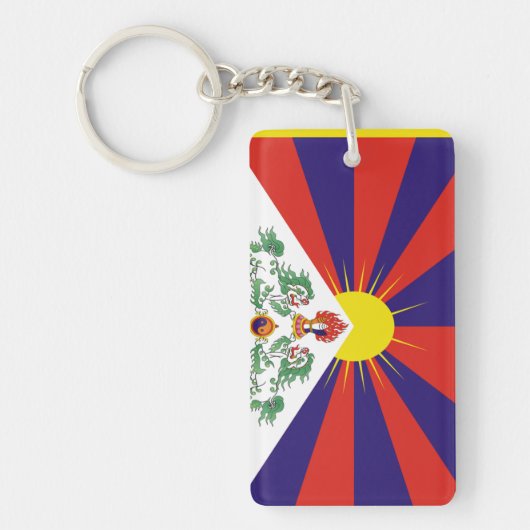 Tibet vlag sleutelhanger (Voorkant)