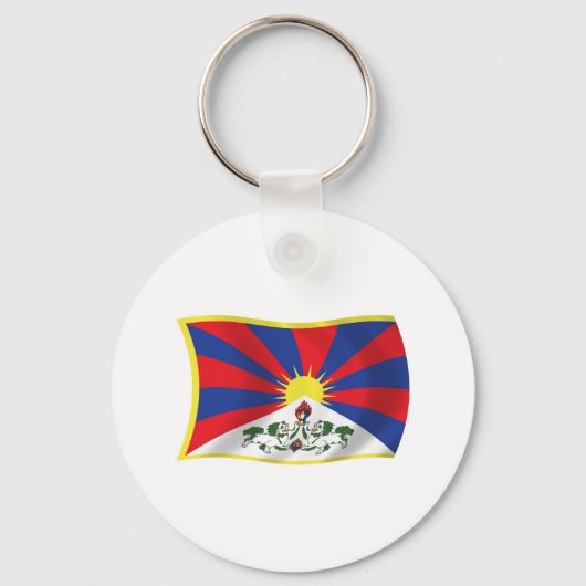 Tibet Vlag Sleutelhanger (Voorkant)
