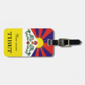 Tibet vlag - Snow Lion Flag Bagagelabel (Voorkant horizontaal)