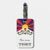 Tibet vlag - Snow Lion Flag Bagagelabel (Achterkant verticaal)