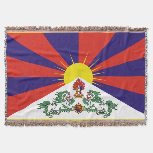 Tibet vlag - Snow Lion Flag Deken (Voorkant)