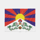 Tibet vlag - Snow Lion Flag Fleece Deken (Voorkant (Horizontaal))