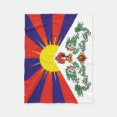Tibet vlag - Snow Lion Flag Fleece Deken (Voorkant)