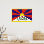 Tibet vlag - Snow Lion Flag Poster (Keuken)