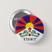 Tibet vlag - Snow Lion Flag Ronde Button 5,7 Cm (Voorkant /achterkant)