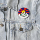 Tibet vlag - Snow Lion Flag Ronde Button 5,7 Cm (In situ)
