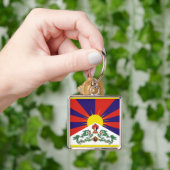 Tibet vlag - Snow Lion Flag Sleutelhanger (Hand)