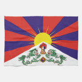 Tibet vlag - Snow Lion Flag Theedoek (Horizontaal)