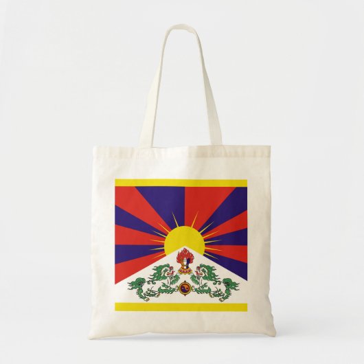 Tibet vlag - Snow Lion Flag Tote Bag (Voorkant)