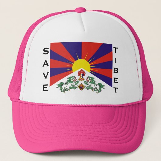Tibet vlag - Snow Lion Flag Trucker Pet (Voorkant)