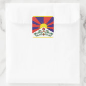 Tibet vlag - Snow Lion Flag Vierkante Sticker (Tas)