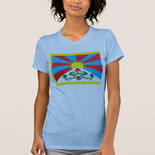 Tibet Vlag T-shirt (Voorkant)