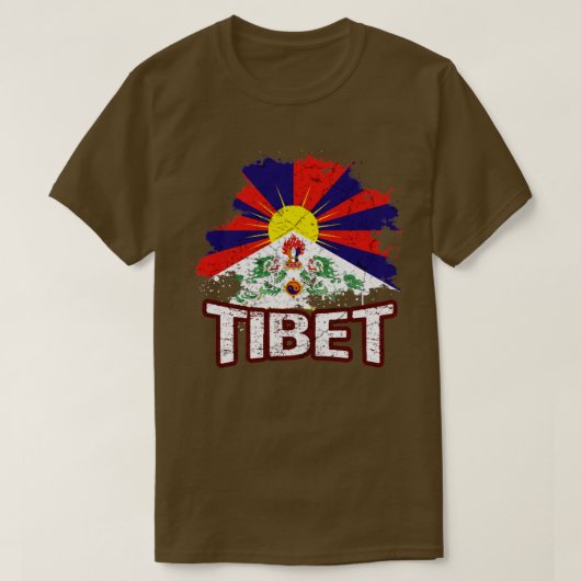 Tibet vlag t-shirt (Design voorkant)