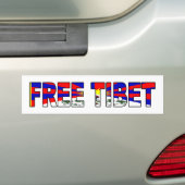 Tibet Vrij Bumpersticker (Op auto)