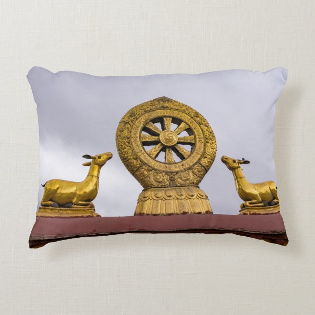 Tibet, wiel Lhasa - Dharma in de Jokhang tempel Accent Kussen (Voorkant)