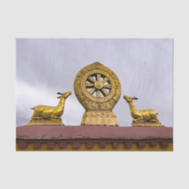 Tibet, wiel Lhasa - Dharma in de Jokhang tempel Tissuepapier