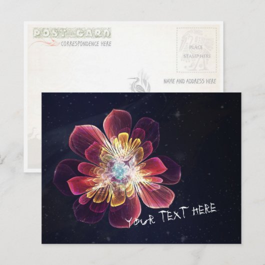 Tibet Zee Flower | Aangepast Briefkaart (Voorkant / Achterkant)