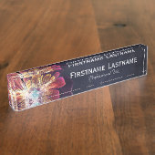 Tibet Zee Flower | Aangepaste Desk-naamplaat Naambordje (Zijkant)