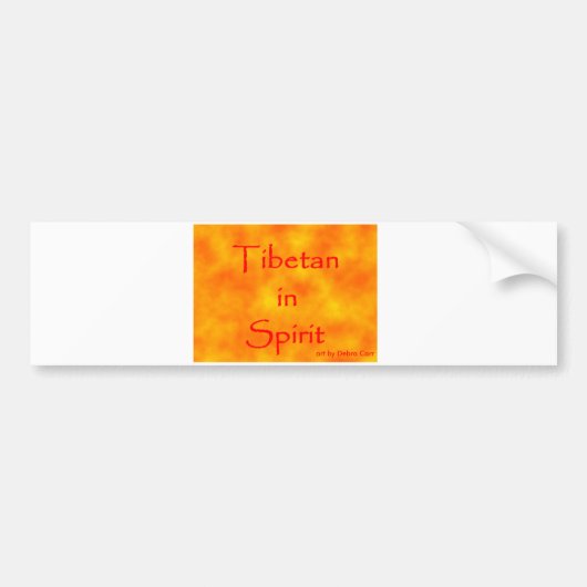 Tibetaan in Spirit-bumper sticker (Voorkant)