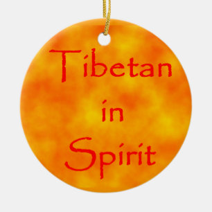 Tibetaan in Spirit-cirkel Keramisch Ornament