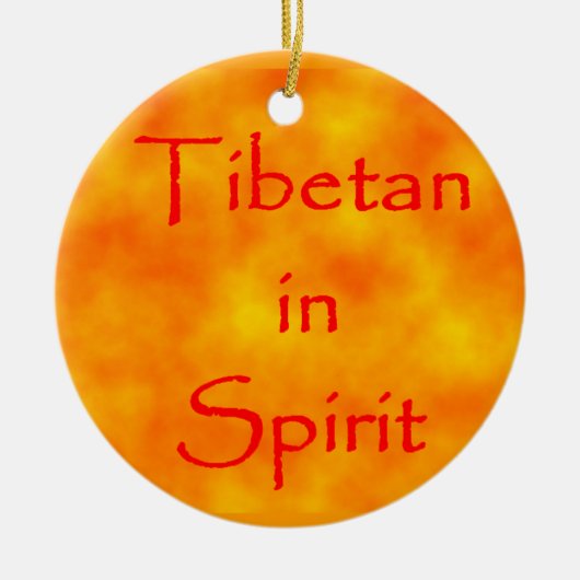 Tibetaan in Spirit-cirkel Keramisch Ornament (Voorkant)