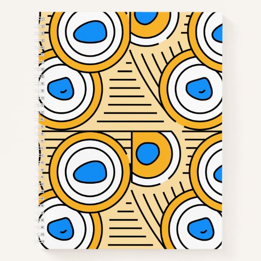 Tibetaans abstract patroon aardse achtergrond Blau Notitieboek (Voorkant)