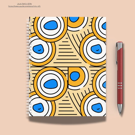 Tibetaans abstract patroon aardse achtergrond Blau Notitieboek