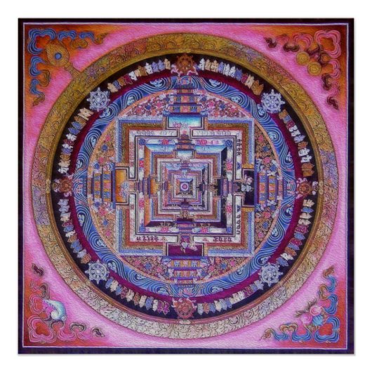 Tibetaans boeddhisme Kalachakra Sera - Mandala Perfect Poster (Voorkant)
