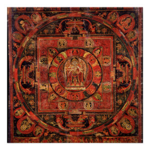 Tibetaans boeddhisme Mandala van Amogapasha Perfect Poster