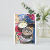 Tibetaans boeddhistisch aanbod briefkaart (Staand voorkant)