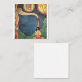 Tibetaans boeddhistisch beeld van tummo vierkante visitekaartje (Voorkant / Achterkant)