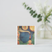 Tibetaans boeddhistisch beeld van tummo vierkante visitekaartje (Staand voorkant)