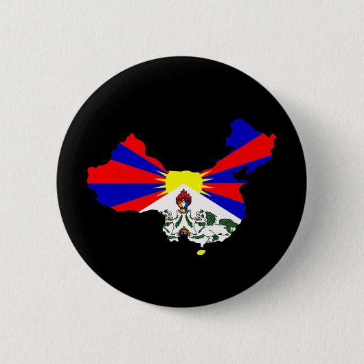 Tibetaans China Ronde Button 5,7 Cm (Voorkant)