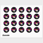 Tibetaans China Ronde Sticker (Vel)