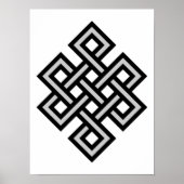 Tibetaans eeuwigdurende knot oneindig symbool reli poster (Voorkant)