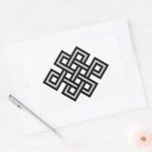 Tibetaans eeuwigdurende knot oneindig symbool reli rechthoekige sticker (Envelop)