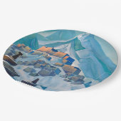 Tibetaans landschap in het Himalaya-gebergte Papieren Bordje (Gekanteld)