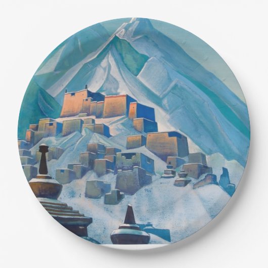 Tibetaans landschap in het Himalaya-gebergte Papieren Bordje (Voorkant)