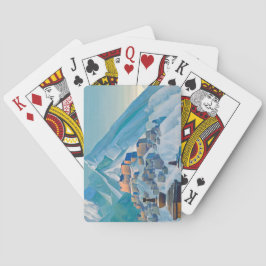 Tibetaans landschap in het Himalaya-gebergte Pokerkaarten